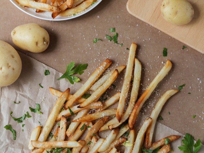 Les frites au four