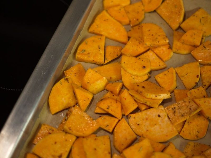 La patate douce cuite