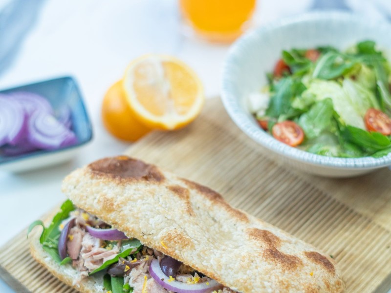 Le sandwich thon-crudités